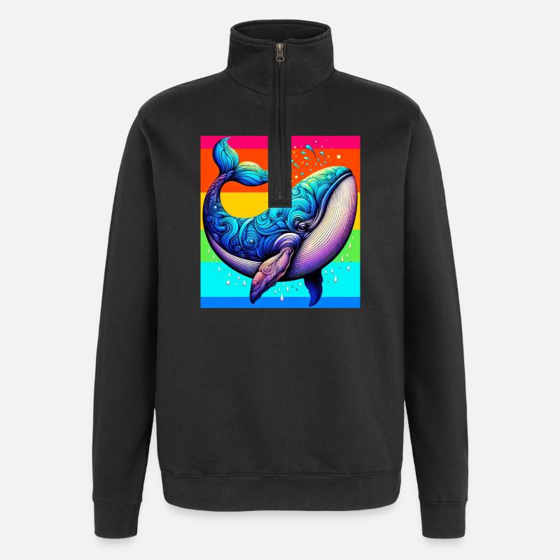 Wal - Quarter-Zip-Sweatshirt - Schwarz