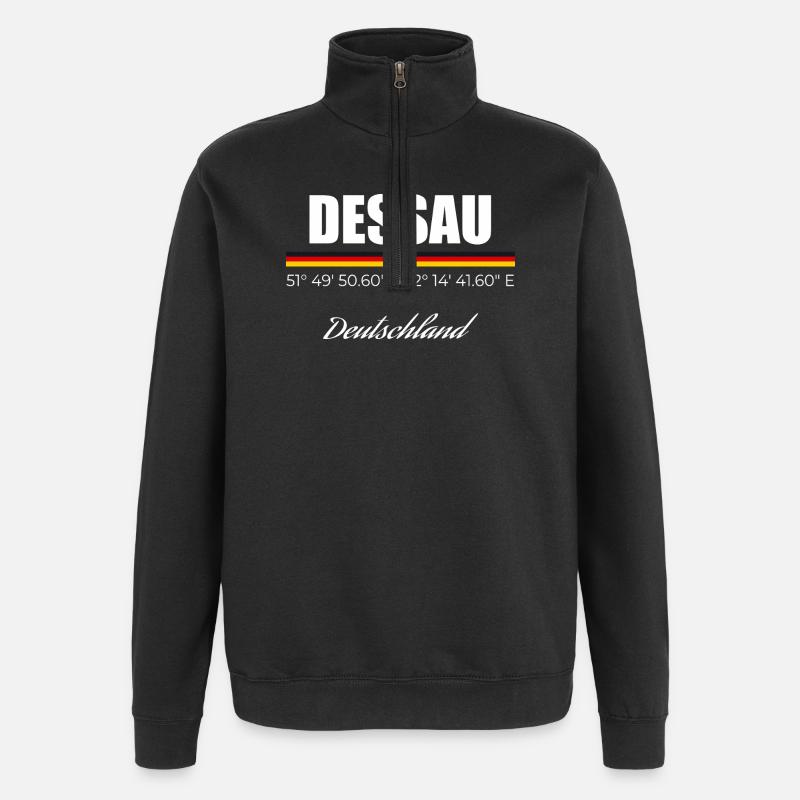 Dessau - Quarter-Zip Sweatshirt - black