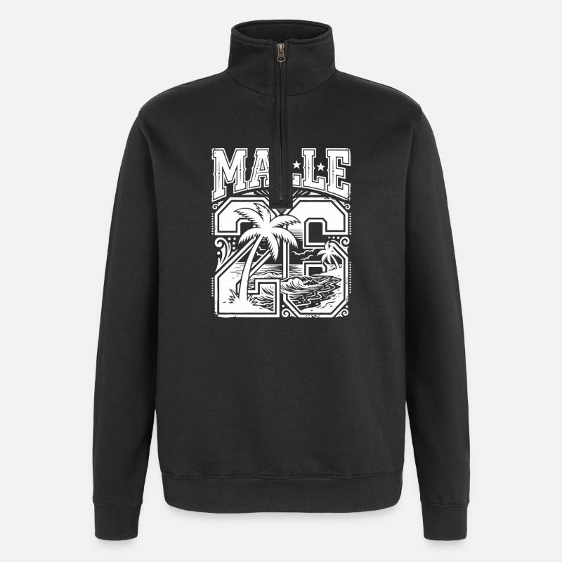 Plage de Malle 2026 Jersey - Sweat à zip 1/4 - noir