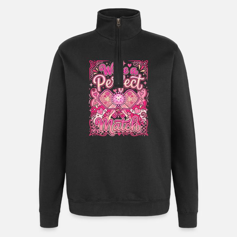 Perfektes Match Herzglanz - Quarter-Zip-Sweatshirt - Schwarz