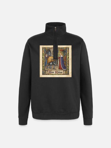 L'adoubement de Sire Rhôse ! - Sweat à zip 1/4 - noir