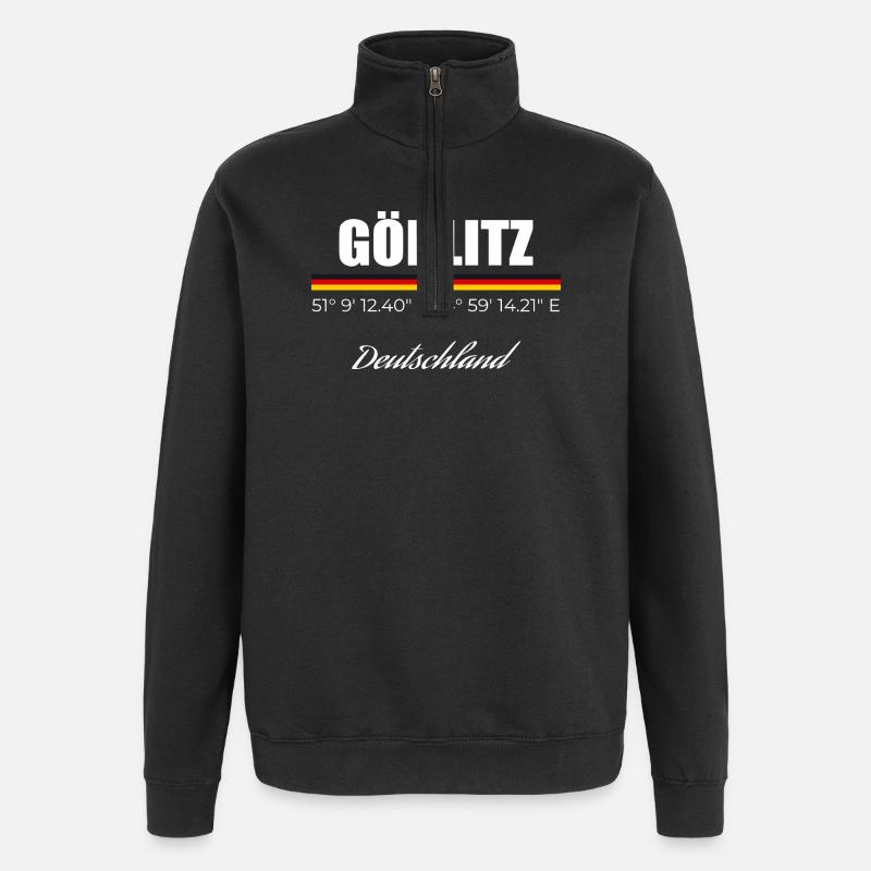 Görlitz - Quarter-Zip-Sweatshirt - Schwarz