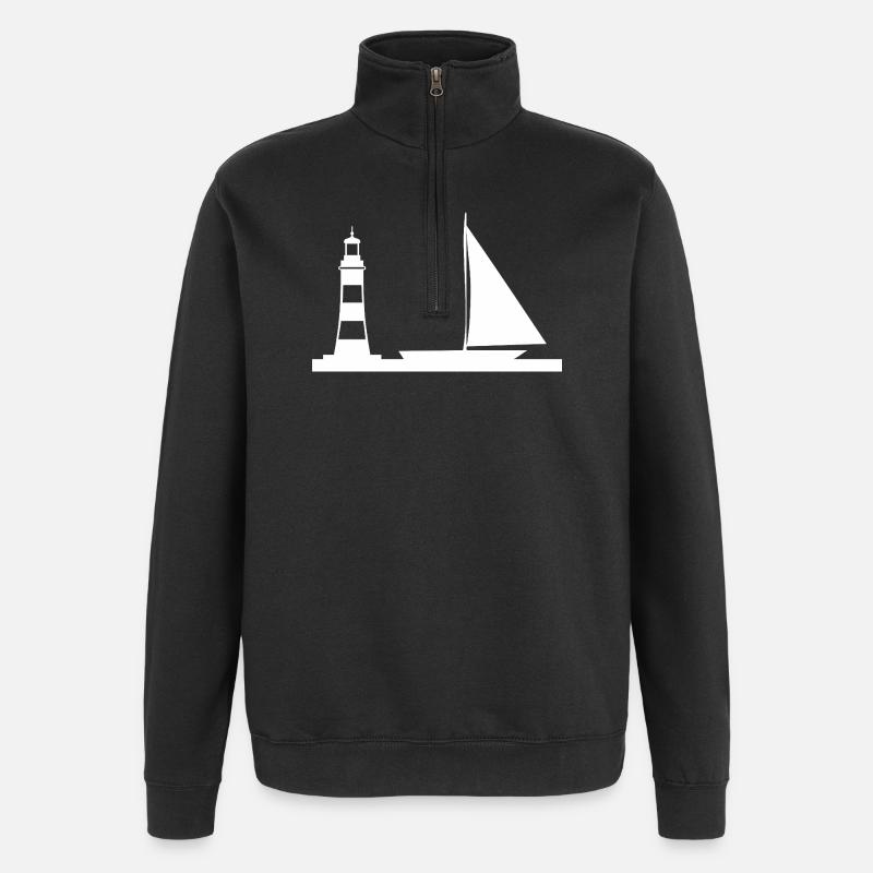 Sail - Quarter-Zip Sweatshirt - black