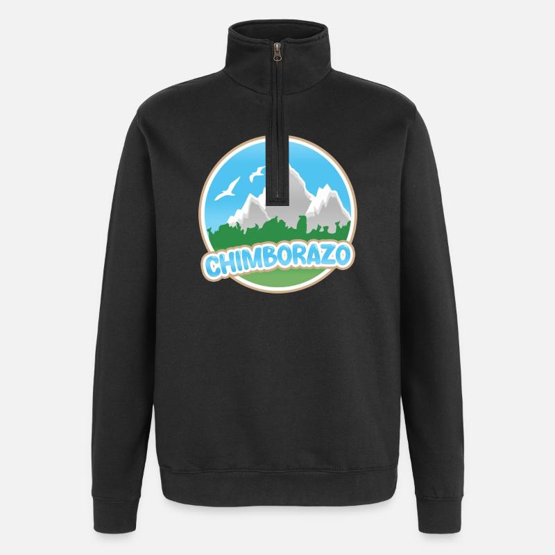 Berg Chimborazo - Quarter-Zip-Sweatshirt - Schwarz