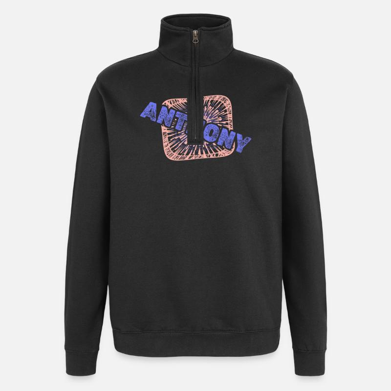 Antoine - Sweat à zip 1/4 - noir
