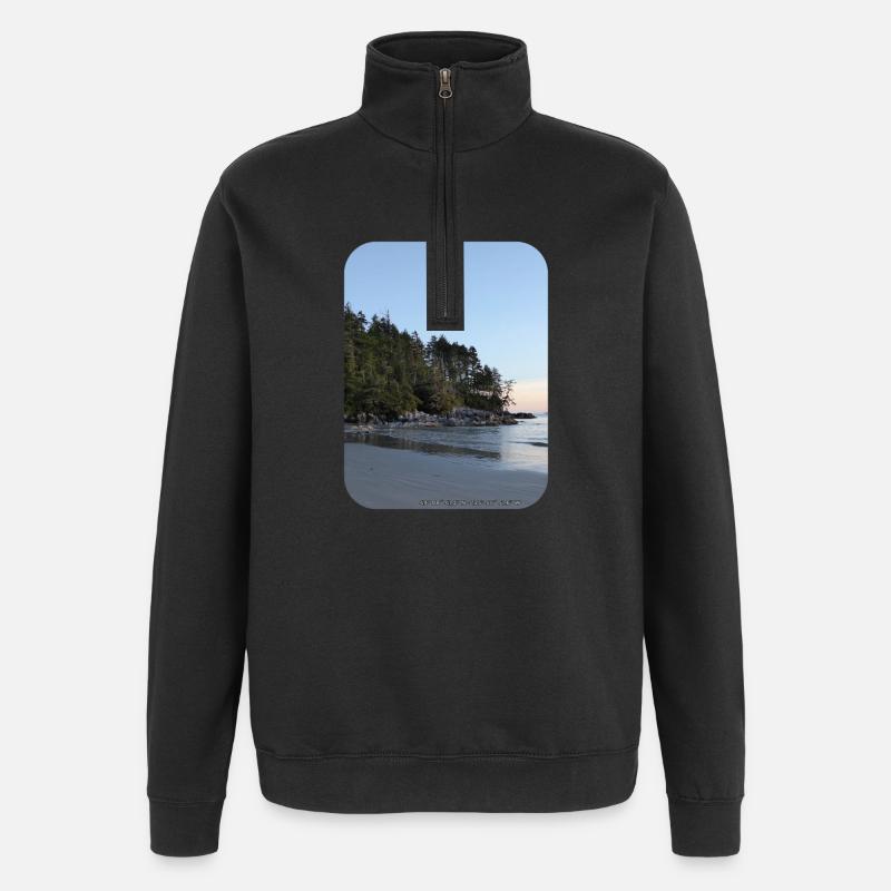 Plage de Tonquin 1 - Sweat à zip 1/4 - noir