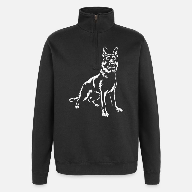 German Shepherd "Black Edition" - Quarter-Zip Sweatshirt - black