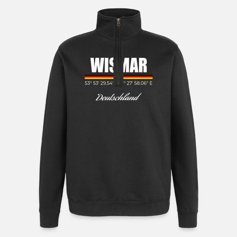 Wismar - Quarter-Zip-Sweatshirt - Schwarz
