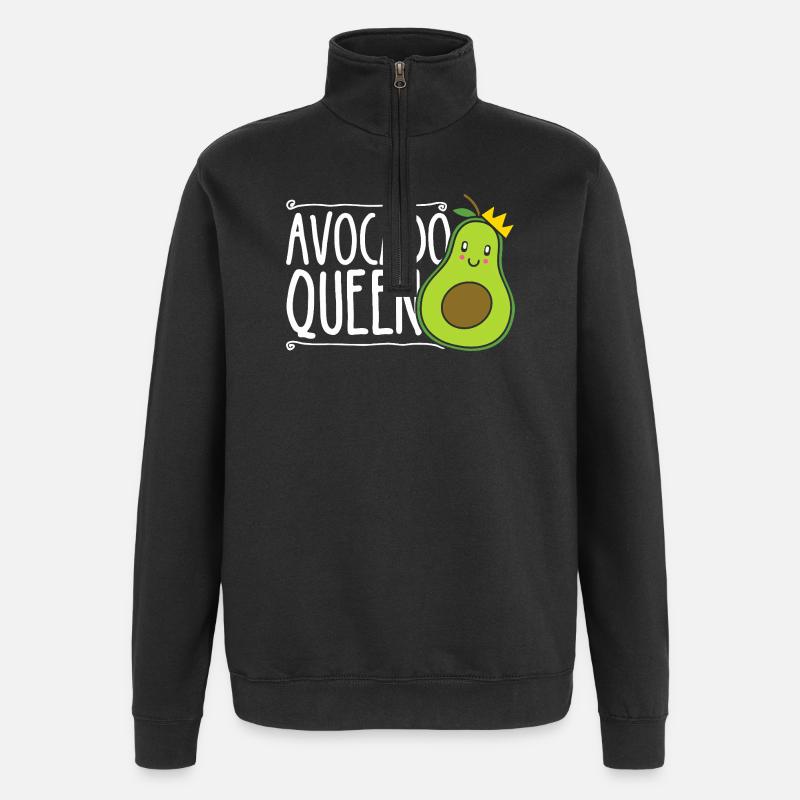 Avocado Queen - Quarter-Zip Sweatshirt - black