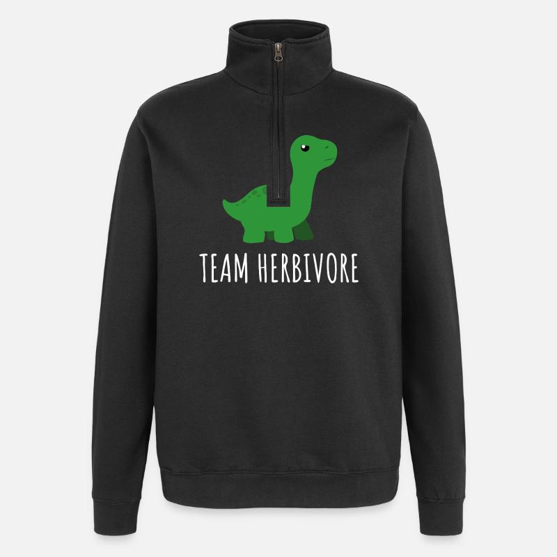 Herbivore Dino Team Tee - Quarter-Zip Sweatshirt - black