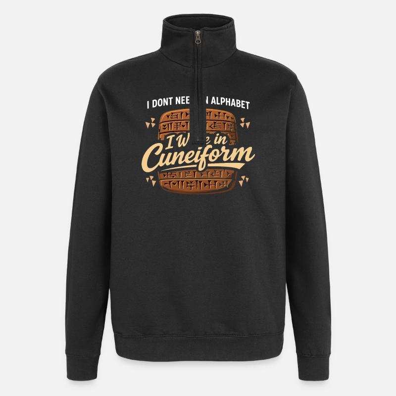 Mésopotamie ancienne, Sumérien - Sweat à zip 1/4 - noir