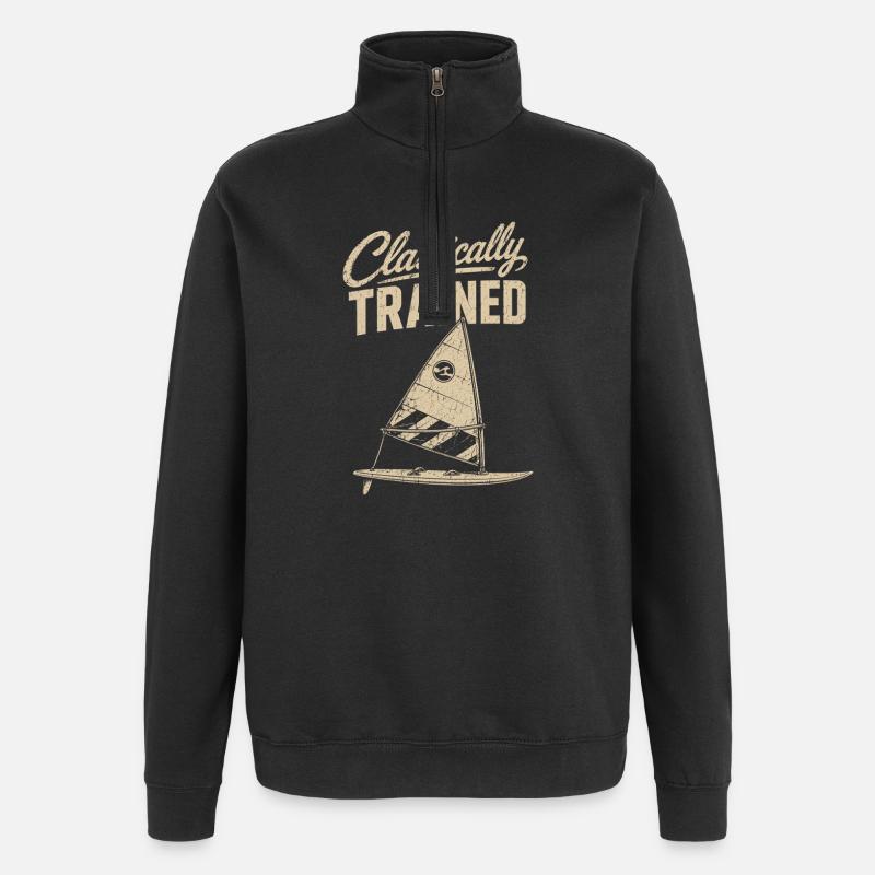 Classically Trained Sailor Tee - Quarter-Zip Sweatshirt - black