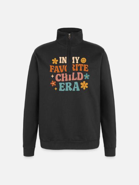 I min yndlings børneepoke-datterfamilier-humor - Sweatshirt med 1/4 lynlås - sort