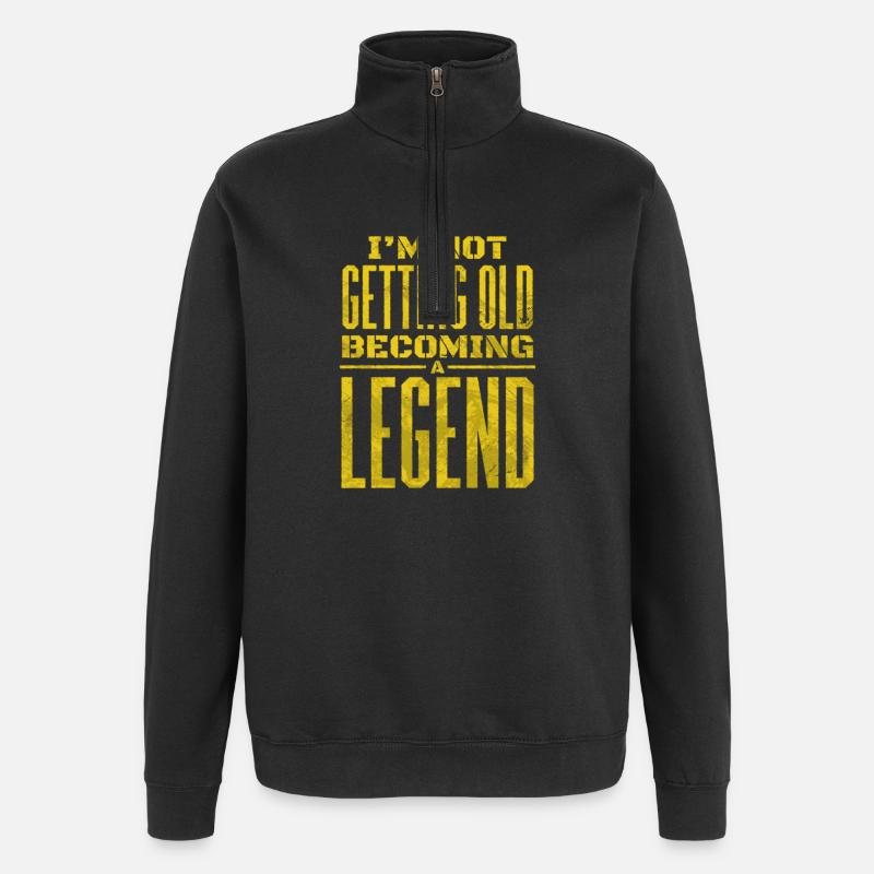 Legend Birthday - Quarter-Zip Sweatshirt - black