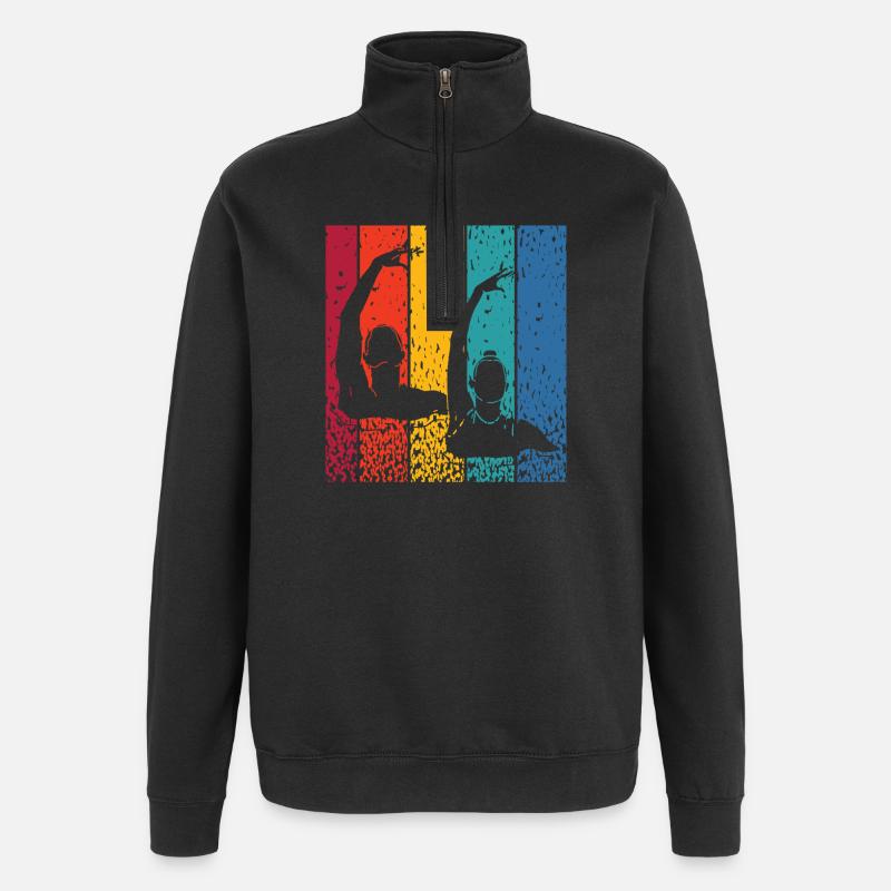 Artistic Swim Team Synchronized Swimming - Quarter-Zip Sweatshirt - black