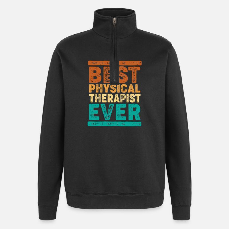 Physiotherapie Physio Physiotherapeut - Quarter-Zip-Sweatshirt - Schwarz