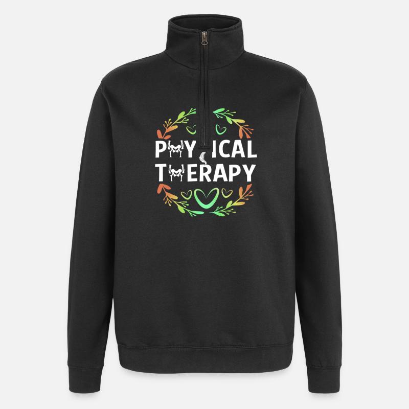 Physiotherapie Physio Physiotherapeut - Quarter-Zip-Sweatshirt - Schwarz
