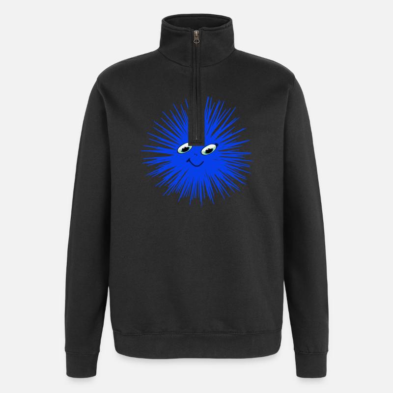 Seeigel  - Quarter-Zip-Sweatshirt - Schwarz