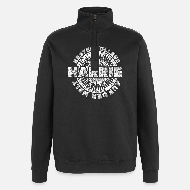Harrie als Geschenk - Quarter-Zip-Sweatshirt - Schwarz