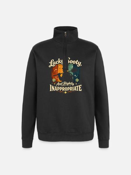 Happy, sooty, naughty | Chimney sweep - Quarter-Zip Sweatshirt - black