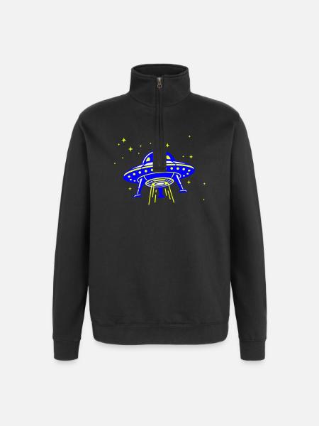 UFO – Visit from another galaxy - Quarter-Zip Sweatshirt - black