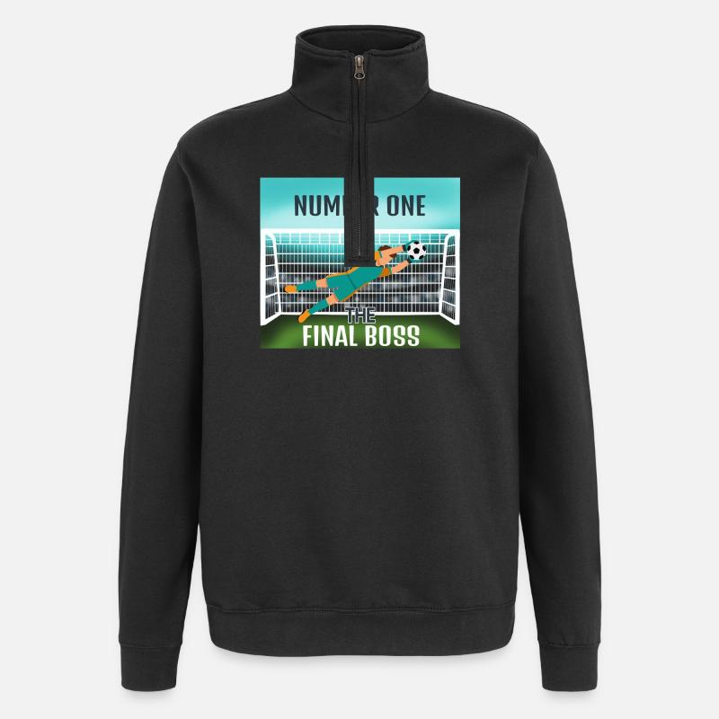 Endgegner: Torwart - Quarter-Zip-Sweatshirt - Schwarz