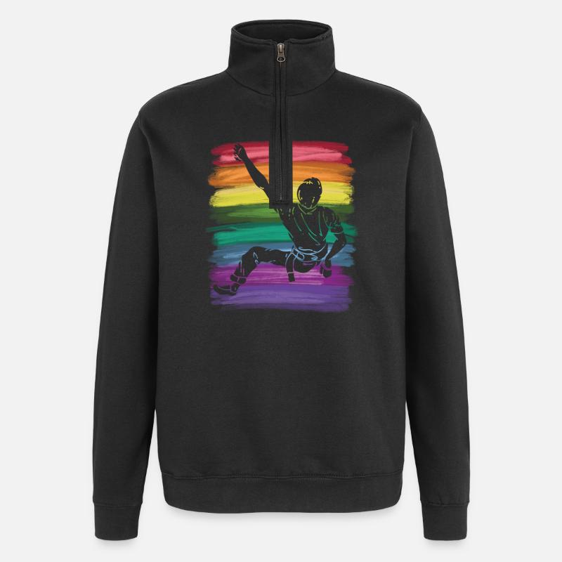 Boulderer Boulder Bouldering - Quarter-Zip Sweatshirt - black