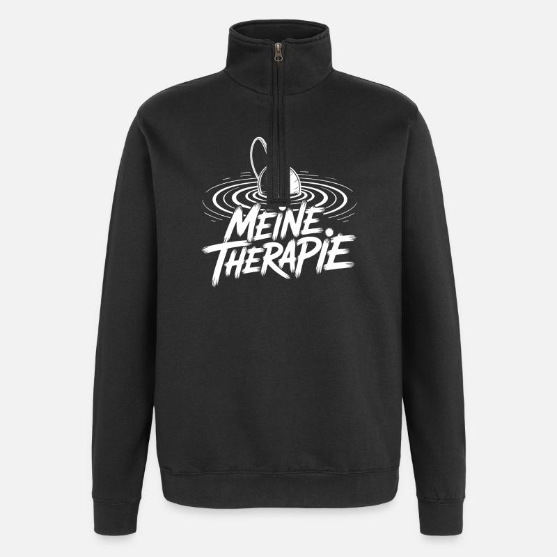 Angelpose Design - Quarter-Zip-Sweatshirt - Schwarz