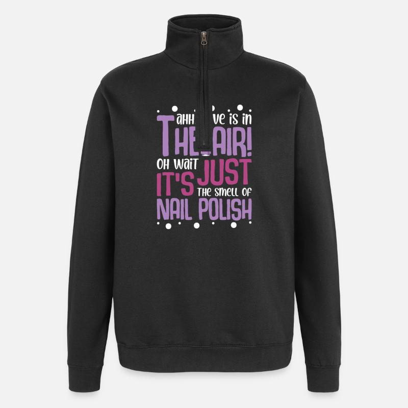 Nageldesigner Nageldesignerin Kosmetik Nagelstudio - Quarter-Zip-Sweatshirt - Schwarz