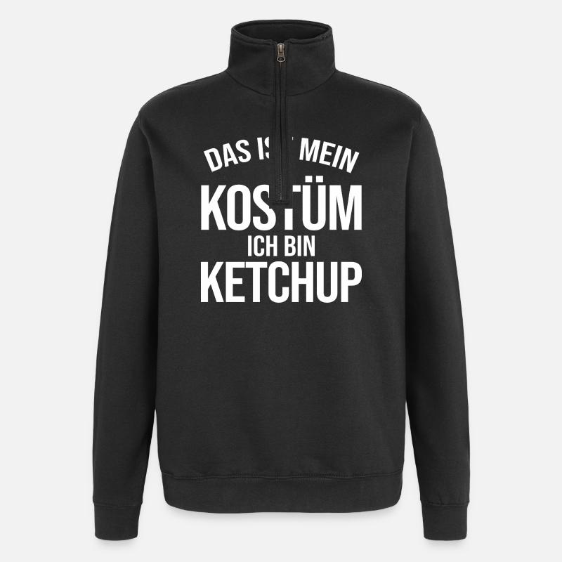 Kostüm: Ich bin Ketchup - Quarter-Zip-Sweatshirt - Schwarz