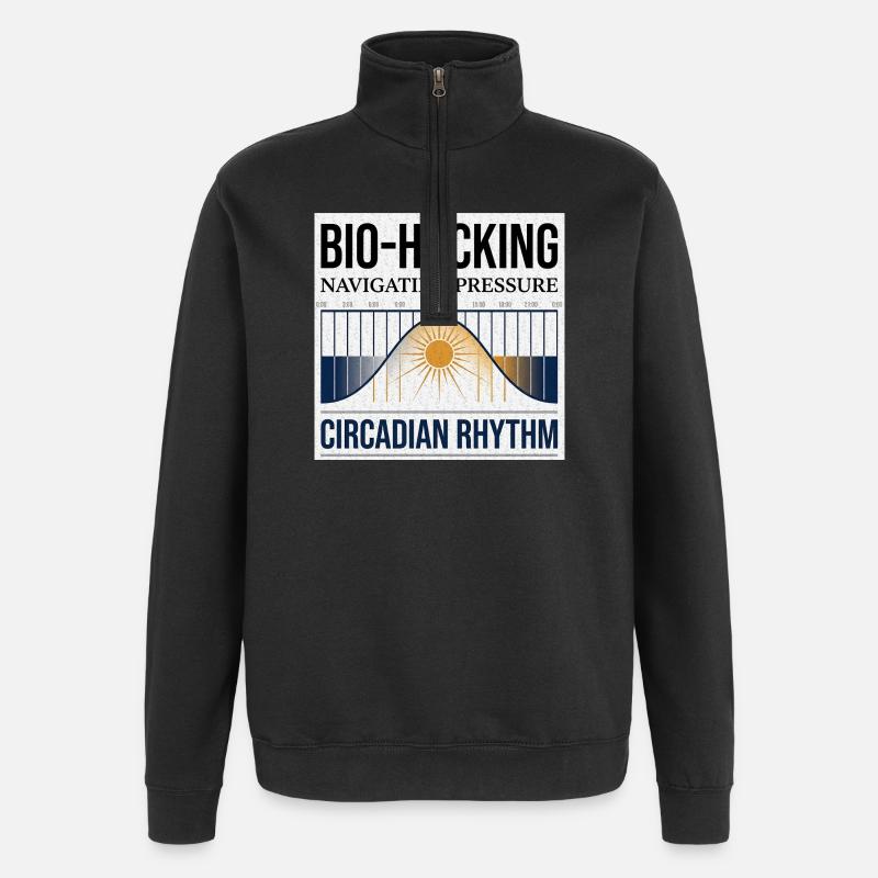 Bio Hacking - Quarter-Zip Sweatshirt - black