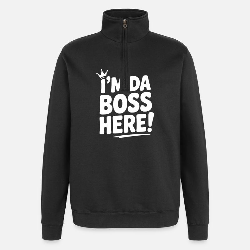 I'm Here! - Quarter-Zip Sweatshirt - black