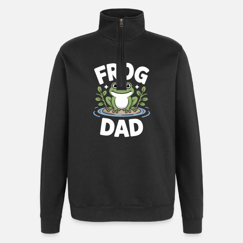Frog Dad Frog Terraristics - Quarter-Zip Sweatshirt - black