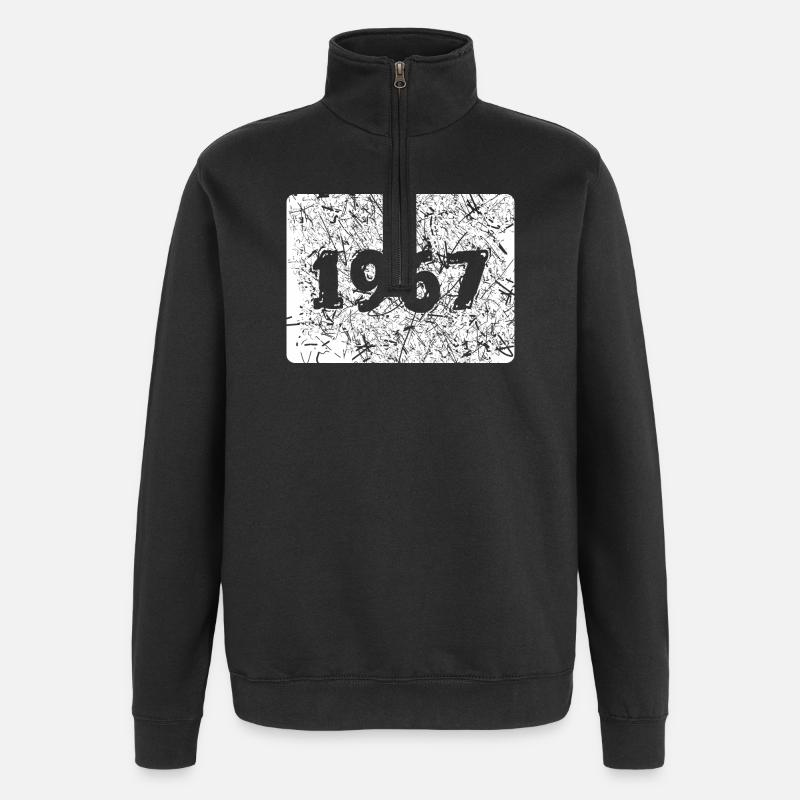 Année 1967 - Sweat à zip 1/4 - noir