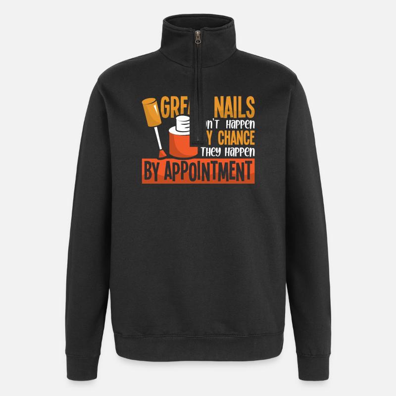Nageldesigner Nageldesignerin Kosmetik Nagelstudio - Quarter-Zip-Sweatshirt - Schwarz