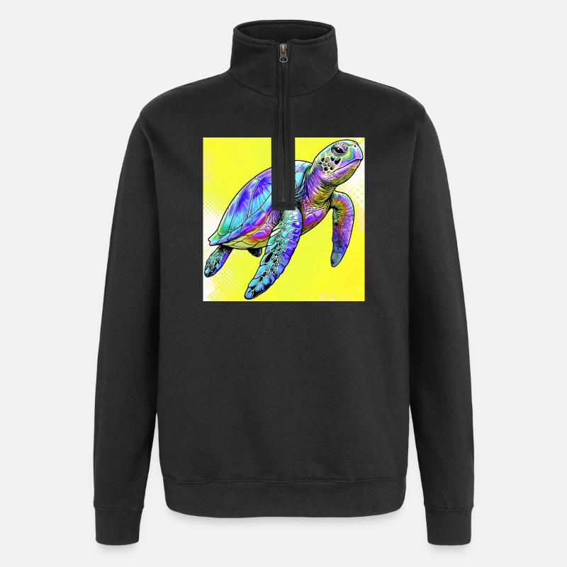 turtle - Quarter-Zip Sweatshirt - black