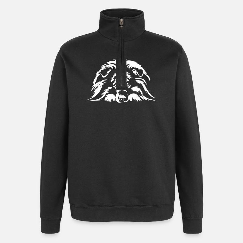Sheltie « Édition Noire » - Sweat à zip 1/4 - noir