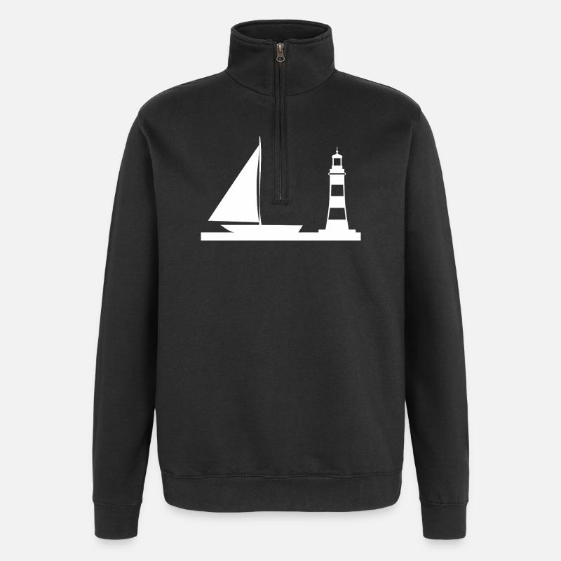 Sail - Quarter-Zip Sweatshirt - black
