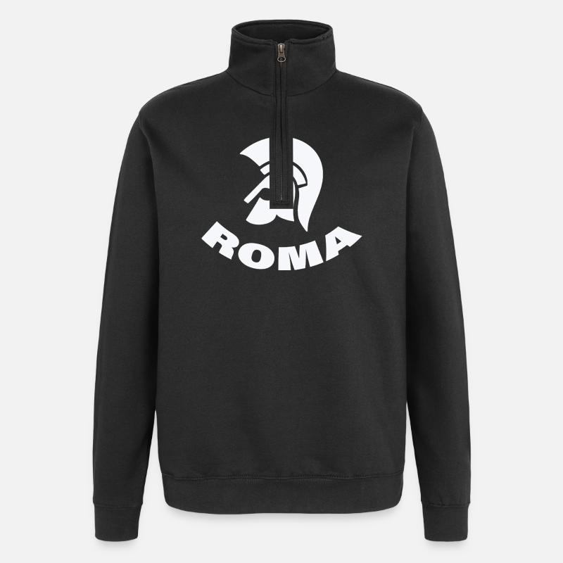 Rom - Sweat à zip 1/4 - noir