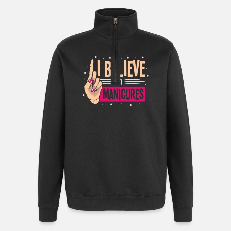 Nageldesigner Nageldesignerin Kosmetik Nagelstudio - Quarter-Zip-Sweatshirt - Schwarz