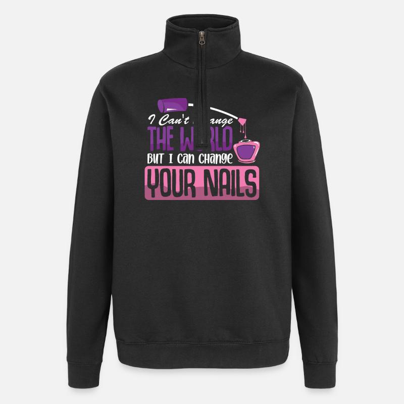 Nageldesigner Nageldesignerin Kosmetik Nagelstudio - Quarter-Zip-Sweatshirt - Schwarz