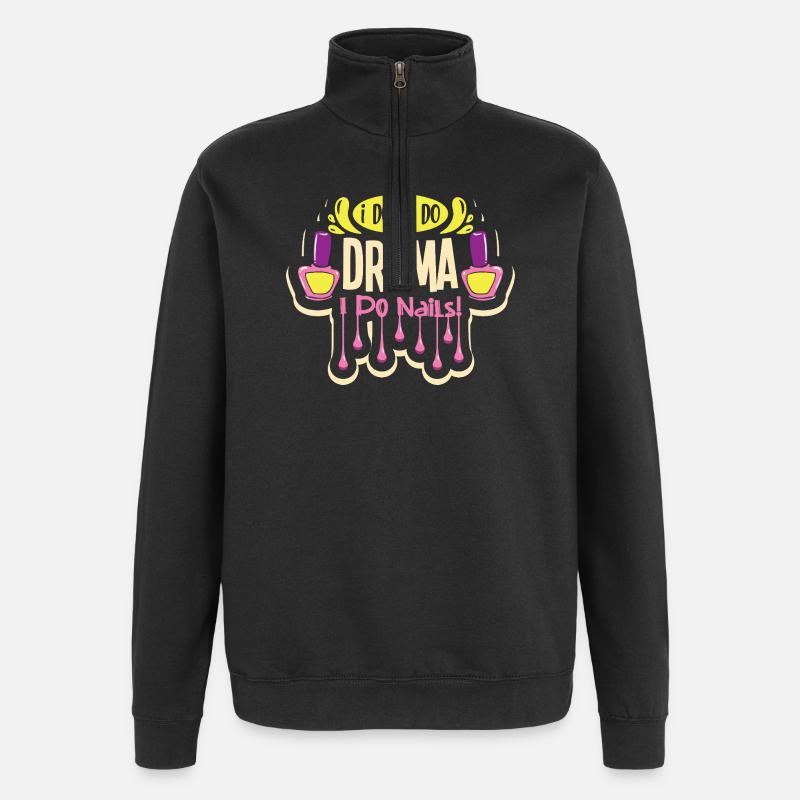 Nageldesigner Nageldesignerin Kosmetik Nagelstudio - Quarter-Zip-Sweatshirt - Schwarz