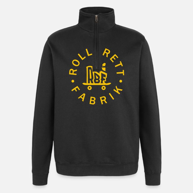 RBF LOGO gelb - Quarter-Zip-Sweatshirt - Schwarz