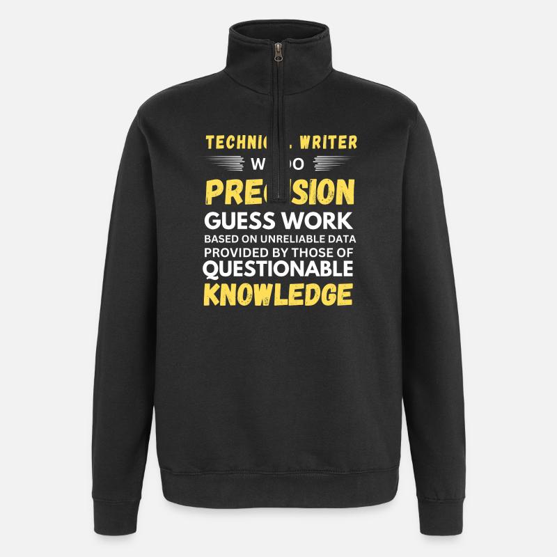 Technical Writer Precision Guesswork - Quarter-Zip Sweatshirt - black