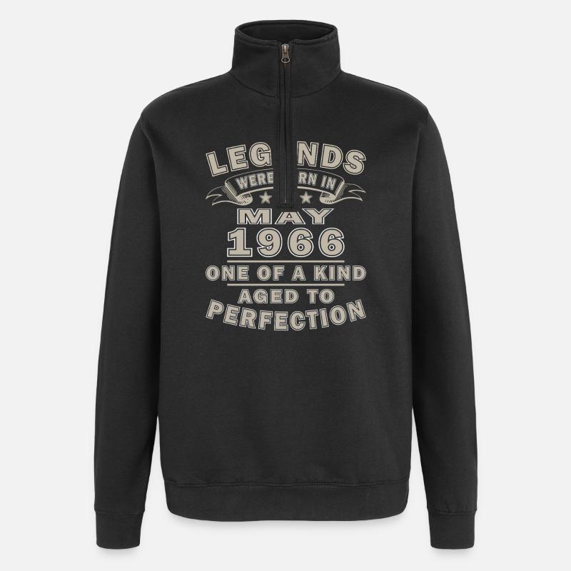 Birthday Present May 1966 - Quarter-Zip Sweatshirt - black