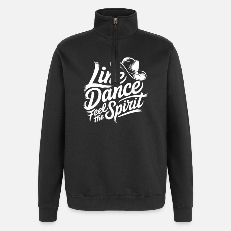 Line Dance Spirit - Sweat à zip 1/4 - noir