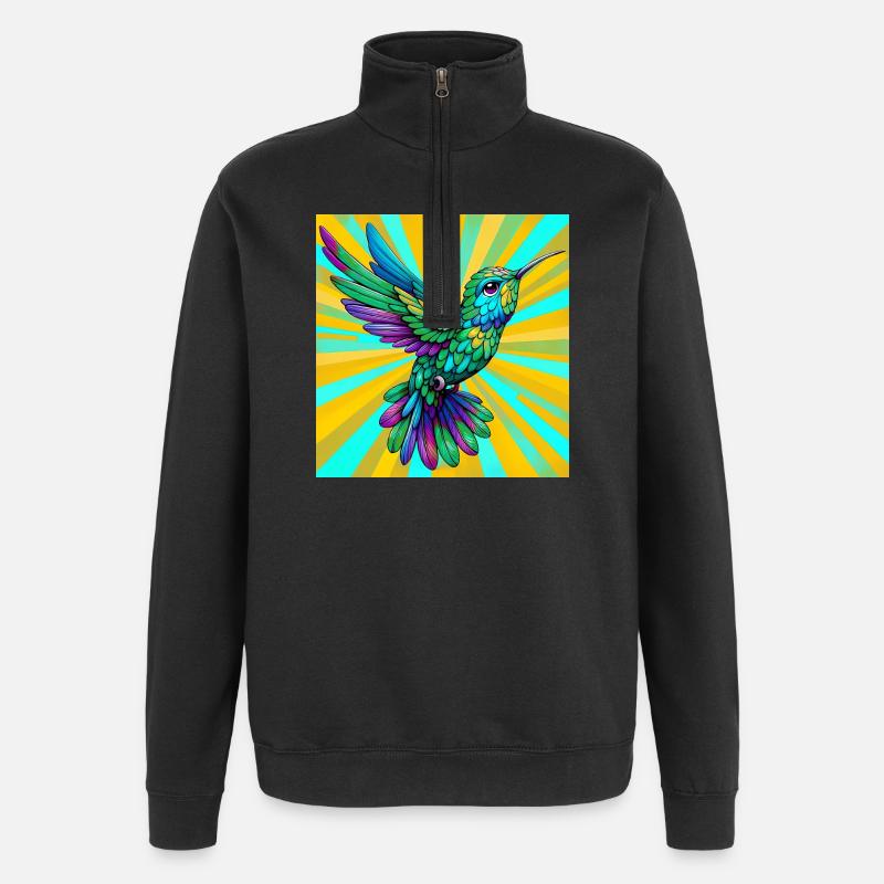 Kolibri - Quarter-Zip-Sweatshirt - Schwarz