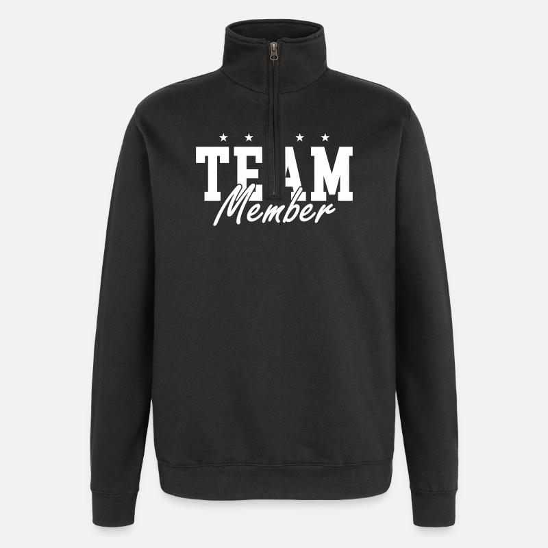 Team Mitglied - Quarter-Zip-Sweatshirt - Schwarz