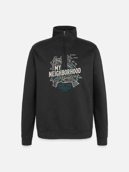 Glückstadt Heimat - Quarter-Zip-Sweatshirt - Schwarz