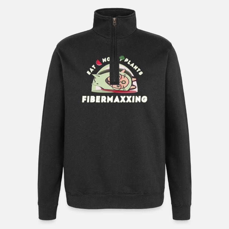 Fibermaxxing - Sweat à zip 1/4 - noir